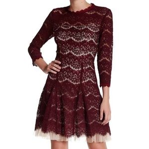 Burgundy Lace Dress